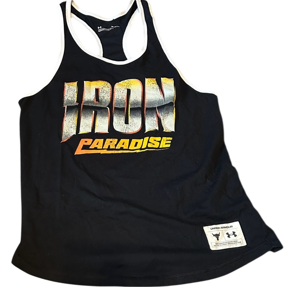 Under Armour Project Rock‎ Sleeveless Tank Top Mens Small “IRON Paradise”